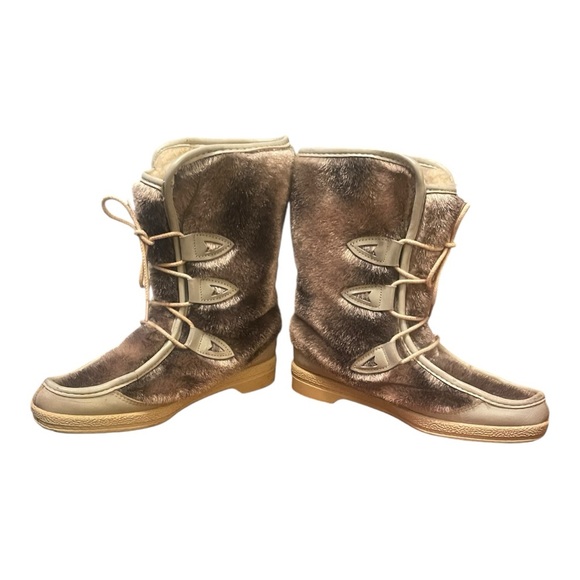 Quoddy Double Deerskin Moccasins ManMade Size 8 Made in the USA - Picture 6 of 8